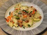 Salade riz aux pommes, carottes et fruits secs