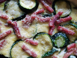 Tarte de courgettes à la carbonara