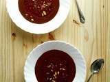 Soupe au chocolat, compotée framboises acidulées, éclats de pistache {Battle Food #16}