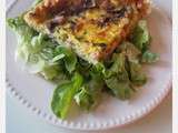 Quiche aux lardons, oignons, champignons frais