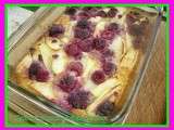 Clafouti pommes framboises