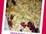 Clafouti Rhubarbe, fruits rouge et lait de coco