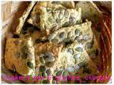 Crackers aux graines, courges, farine de pois chiche