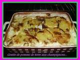 Gratin de pomme de terre aux champignons