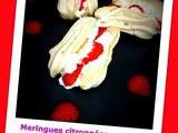 Meringues citronnées aux fraises