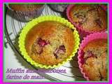 Muffins aux framboises et farine de maïs