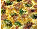 Quiche brocolis, pancetta et pesto rosso