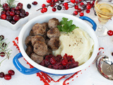 Boulettes de boeuf, sauce cranberries