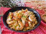 Jambalaya poulet crevettes au riz de Camargue