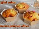 Mini cakes au chorizo, poivron et olive