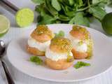 Mini choux Mojito : rhum menthe et citron vert