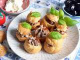 Mini choux tapenade et tomates séchées pour l’apéro