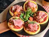 Mini pizzas polenta jambon de parme (pour l’apéro)