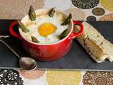 Oeufs cocotte aux asperges et au parmesan