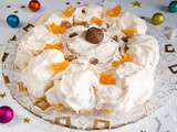 Pavlova aux marrons et clémentines confites