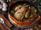 Poulet aux lentilles corail en cocotte