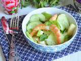 Salade de crevettes pommes concombre et menthe