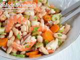 Salade terre mer haricots tarbais crevettes