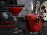 Smoothies fruits rouges verre givré noir