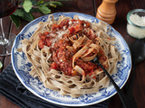 Tagliatelles et bolognaise de lentilles