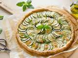 Tarte fine courgettes mozzarella