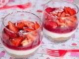 Verrines fraises rhubarbe