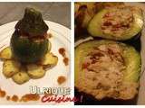 Courgettes farcies originales  (sans boeuf, oeuf ni chapelure)