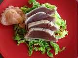 Sashimi de thon mi-cuit