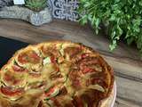 Tarte aux tomates, courgettes et mozzarella