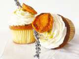 Cupcakes aux abricots, nougat et miel de lavande