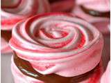 Meringues & ganache fruits rouges-chocolat : Quand les meringues se prennent pour des roses