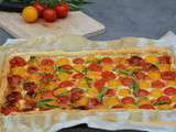 Tarte bicolore aux tomates cerises