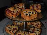 Blondies au fruits rouges