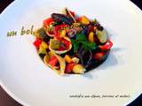 Conchiglie aux algues, poivrons et anchois