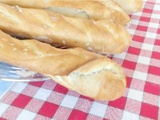 4 petites baguettes maison à la main