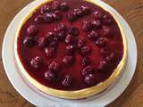 Cheese cake chocolat blanc et cerises