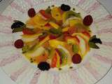 Carpaccio de fruits frais au jus de la passion