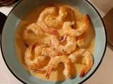 Crevettes flambees au pastis