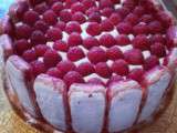 Charlotte chocolat blanc et framboises