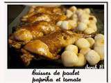 Cuisses de poulet paprika et tomate