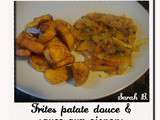 Frites de patate douce & sauce aux oignons