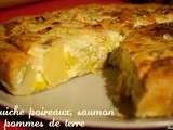 Quiche poireaux, saumon et pommes de terre