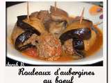 Rouleaux d'aubergines au boeuf