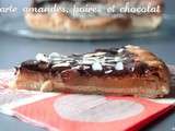 Tarte amandes, poires et chocolat