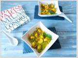 Crevettes au basilic et curcuma