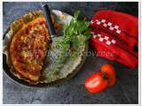 Tarte aux tomates du jardin, oignons caramélisés et herbes de provence