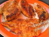 Escalopes de poulet panées