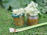 Confiture rhubarbe fleurs de sureau