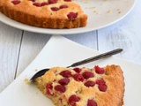 Gâteau framboises coco