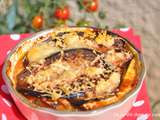 Gratin aubergines faisselle et fromage de brebis